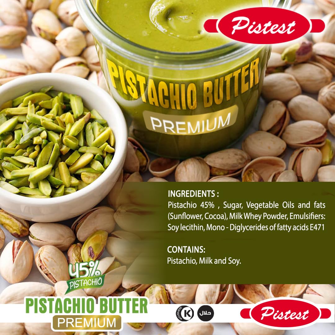 Sweet Spreadable – Premium Pistachio 45% Butter Spread with Roasted Sicilian Pistachios - 21.2 oz (600g) - Gluten-Free – Creamy Pistachio Filling for Knafeh, Desserts, and Pastries - Image 5