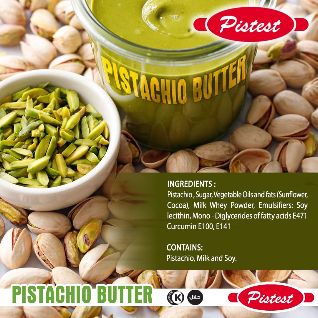 Sweet Spreadable - Sweet Pistachio Butter Spread 2.4 Pound– Made with Roasted Sicilian Pistachios, Gluten-Free – Creamy Pistachio Spread for Knafeh, Desserts, Pastries, and More - 1090g - Image 6
