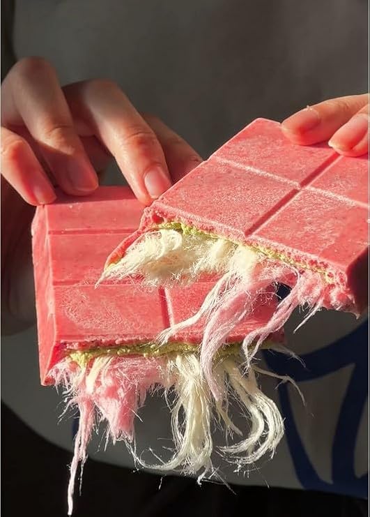 Angel Hair & Dubai Chocolate Gift Box – Kunafa Pistachio 200g + Chocolate Cotton Candy Bar 170g – Assorted Strawberry & Pistachio Treats – Perfect for Holidays & Celebrations - Image 4