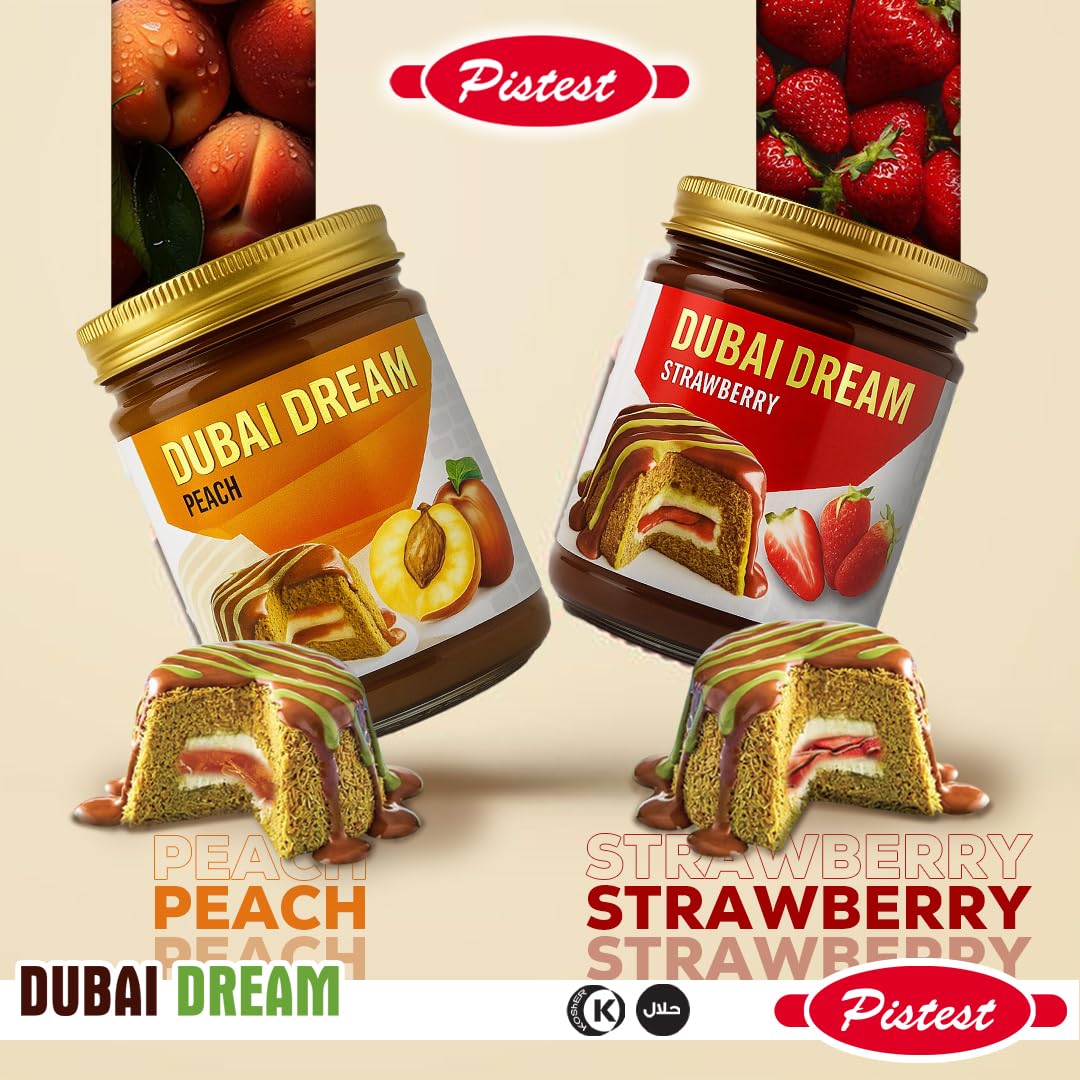 Dubai Dream – Dubai Chocolate Pistachio with Strawberry Cream Filling, Kunafa Crunch, and Double Chocolate Coating – Treat, Snack, Dessert, High Protein Gourmet Dubai Dessert – 200g/7.05 oz - Image 7