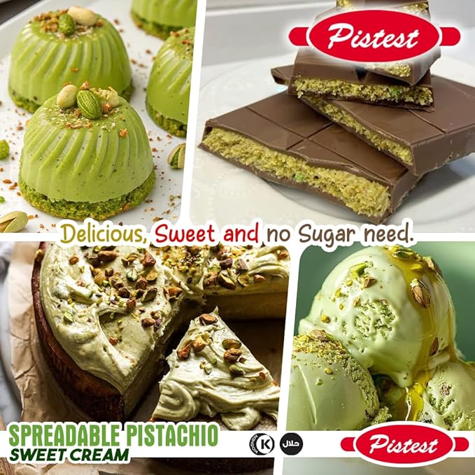 Spreadable pistachio - Sweet Pistachio Cream Spread – No Sugar Added, No Palm Oil, High Fiber, Keto Friendly, High Protein, Gluten-Free (8.46 oz) - Image 5